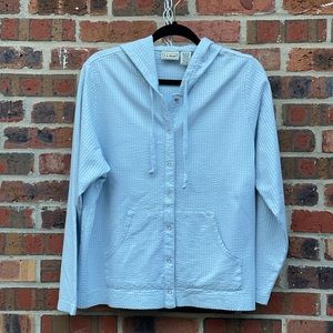 L.L. Bean hooded lightweight jacket or cardigan. Women’s size Large.
